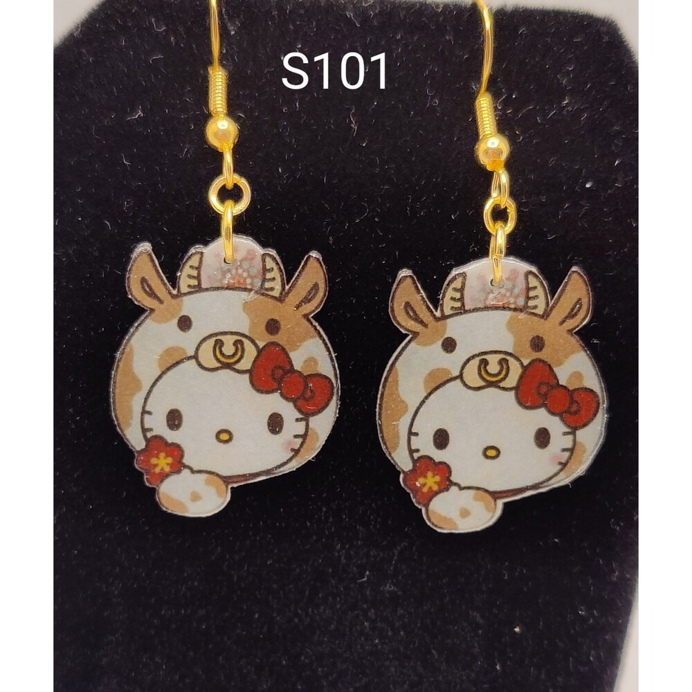 Hello Kitty Cow Earrings